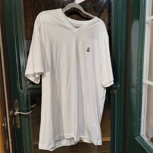 Psycho Bunny Classic White V-Neck Tee